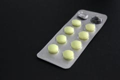 Medische pillen Pillen in plastic pakket Concept Gezondheidszorg en Geneeskunde royalty-vrije stock foto Medische pillen Pillen in plastic pakket Concept Gezondheidszorg en Geneeskunde royalty-vrije stock foto