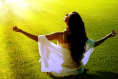 Meditation on a field in solar beams