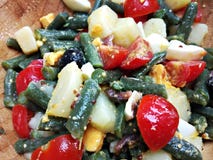 Mediterrane salade van slabonen stock fotografie Mediterrane salade van slabonen stock fotografie