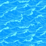 Meer bewegt nahtloses Muster wellenartig lizenzfreie abbildung Meer bewegt nahtloses Muster wellenartig lizenzfreie abbildung