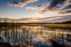 Meer en bautiful zonsondergang stock foto Meer en bautiful zonsondergang stock foto