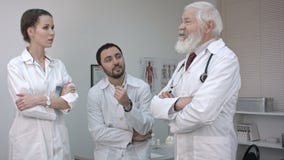 Meeting between medical workers in the office. stock video footage Meeting between medical workers in the office. stock video footage