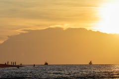 Meeting sunset on Puka beach royalty free stock images Meeting sunset on Puka beach royalty free stock images