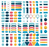 Mega collections of infographics flat design elements, buttons, stickers, note papers, pointers.