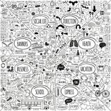 Mega klottersymbolsuppsättning royaltyfri illustrationer Mega klottersymbolsuppsättning royaltyfri illustrationer