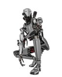 Mega robot super drone in a white background vector illustration Mega robot super drone in a white background vector illustration
