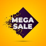 Mega Sale Abstract banner with explosion effect. vector illustration Mega Sale Abstract banner with explosion effect. vector illustration