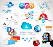 Mega samling av kvalitets- Infographics objekt stock illustrationer Mega samling av kvalitets- Infographics objekt stock illustrationer