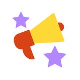 Megaphone icon vector isolated on white background, Megaphone si stock illustration Megaphone icon vector isolated on white background, Megaphone si stock illustration