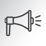 Megaphonikone, Entwurfsentwurf Vektor lizenzfreie abbildung Megaphonikone, Entwurfsentwurf Vektor lizenzfreie abbildung