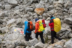 Trekking in Mehedinti Mountains in autumn royalty free stock image Trekking in Mehedinti Mountains in autumn royalty free stock image