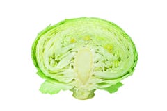 Meia cabeça verde da couve fundo branco no fim isolado acima, parte cutted de couve branca madura, couve-de-bruxelas cortado imagens de stock Meia cabeça verde da couve fundo branco no fim isolado acima, parte cutted de couve branca madura, couve-de-bruxelas cortado imagens de stock
