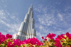 Mellanösten Förenade Arabemiraten, Dubai, Burjen Khalifa, mest högväxt byggnad för världar fotografering för bildbyråer Mellanösten Förenade Arabemiraten, Dubai, Burjen Khalifa, mest högväxt byggnad för världar fotografering för bildbyråer