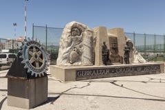 The memorial sign Gibraltar - the cradle of history. Gibraltar. stock image The memorial sign Gibraltar - the cradle of history. Gibraltar. stock image