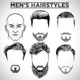 Men hairstyles stock illustration Men hairstyles stock illustration