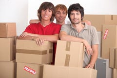 Men on moving day Royalty Free Stock Image Men on moving day Royalty Free Stock Image