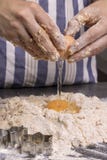 Men`s hands knead the dough royalty free stock photography Men`s hands knead the dough royalty free stock photography