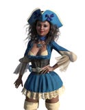 Menina africana bonito do pirata no branco Foto de Stock Royalty Free Menina africana bonito do pirata no branco Foto de Stock Royalty Free