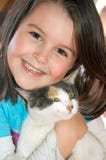 Menina com gato