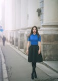 Menina de Vogue exterior imagem de stock royalty free Menina de Vogue exterior imagem de stock royalty free