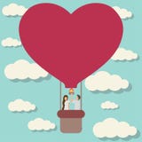 menina do indivíduo no projeto liso do ballon do ar ilustração do vetor menina do indivíduo no projeto liso do ballon do ar ilustração do vetor