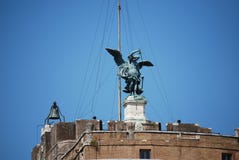 Mening van Castel Sant Angelo in Rome, Italië royalty-vrije stock fotografie Mening van Castel Sant Angelo in Rome, Italië royalty-vrije stock fotografie