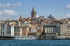 Mening van het gebied van Istanboel Beyoglu royalty-vrije stock afbeeldingen Mening van het gebied van Istanboel Beyoglu royalty-vrije stock afbeeldingen