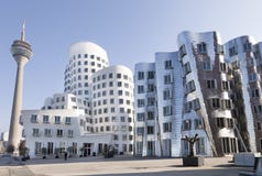 Mening van moderne Architectuur in Dusseldorf Mening van moderne Architectuur in Dusseldorf