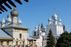 Mening van Rostov het Kremlin Rusland stock afbeelding Mening van Rostov het Kremlin Rusland stock afbeelding