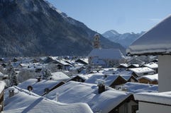 Mening van toneel de winterlandschap in de Beierse Alpen stock afbeeldingen Mening van toneel de winterlandschap in de Beierse Alpen stock afbeeldingen