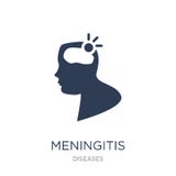 Meningitis icon. Trendy flat vector Meningitis icon on white background from Diseases collection vector illustration Meningitis icon. Trendy flat vector Meningitis icon on white background from Diseases collection vector illustration