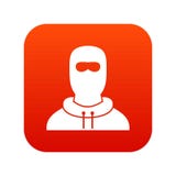 Mens in balaclava pictogram digitaal rood Royalty-vrije Stock Afbeeldingen Mens in balaclava pictogram digitaal rood Royalty-vrije Stock Afbeeldingen