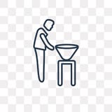 Mens met Barbecue vectordiepictogram op transparante achtergrond wordt geïsoleerd stock illustratie Mens met Barbecue vectordiepictogram op transparante achtergrond wordt geïsoleerd stock illustratie