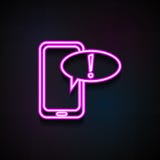 mensagem da exclamação no ícone do smartphone Elemento de ícones minimalistic para apps móveis do conceito e da Web Mensagem de n ilustração stock mensagem da exclamação no ícone do smartphone Elemento de ícones minimalistic para apps móveis do conceito e da Web Mensagem de n ilustração stock