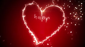Mensaje de neón del corazón que brilla intensamente y de las tarjetas del día de San Valentín Mensaje de neón del corazón que brilla intensamente y de las tarjetas del día de San Valentín