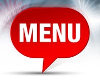 Menu bąbla Czerwony tło ilustracja wektor Menu bąbla Czerwony tło ilustracja wektor