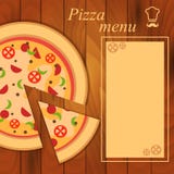 Menú para la plantilla de la pizza Foto de archivo Menú para la plantilla de la pizza Foto de archivo