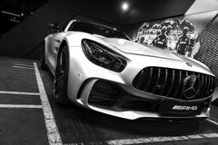 Mercedes-Benz AMG GTR 2018 V8 εξωτερικές λεπτομέρειες Biturbo, προβολέας Μπροστινή όψη Εξωτερικές λεπτομέρειες αυτοκινήτων μαύρο στοκ εικόνες Mercedes-Benz AMG GTR 2018 V8 εξωτερικές λεπτομέρειες Biturbo, προβολέας Μπροστινή όψη Εξωτερικές λεπτομέρειες αυτοκινήτων μαύρο στοκ εικόνες