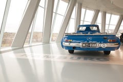 Mercedes-Benz high-speed racing car transporter royalty free stock image Mercedes-Benz high-speed racing car transporter royalty free stock image