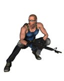 Mercenario di fantascienza - 2 royalty illustrazione gratis Mercenario di fantascienza - 2 royalty illustrazione gratis