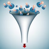 Mergers Funnel Chart royalty free illustration Mergers Funnel Chart royalty free illustration