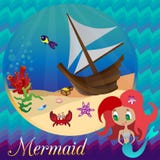 mermaid royalty-vrije illustratie mermaid royalty-vrije illustratie