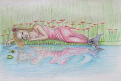 mermaid royalty-vrije illustratie mermaid royalty-vrije illustratie