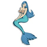 mermaid Hand getrokken meermin De wereld van de fantasie vector illustratie mermaid Hand getrokken meermin De wereld van de fantasie vector illustratie