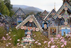 Merry Cemetery of sapanta, Maramures, Romania royalty free stock photography Merry Cemetery of sapanta, Maramures, Romania royalty free stock photography