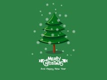 Merry Christmas And Happy New Year. Christmas Tree Decorative Element On Holiday, Poster, Gift Tags And Labels. Vector Royalty Free Stock Photography Merry Christmas And Happy New Year. Christmas Tree Decorative Element On Holiday, Poster, Gift Tags And Labels. Vector Royalty Free Stock Photography