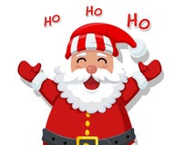 Merry Christmas And Happy New Year. Funny Cartoon Santa Claus An Royalty Free Stock Photography Merry Christmas And Happy New Year. Funny Cartoon Santa Claus An Royalty Free Stock Photography