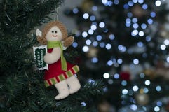 Merry christmas angel on the tree with space to write Christmas message stock photos Merry christmas angel on the tree with space to write Christmas message stock photos