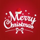 Merry christmas greeting card. Merry christmas lettering and decoration on red background. vector stock illustration Merry christmas greeting card. Merry christmas lettering and decoration on red background. vector stock illustration