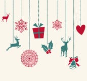 Merry Christmas hanging decoration elements compos vector illustration Merry Christmas hanging decoration elements compos vector illustration